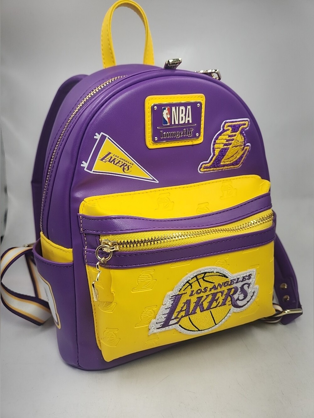 Loungefly NBA Los Angeles Lakers Patch Icons Mini Backpack